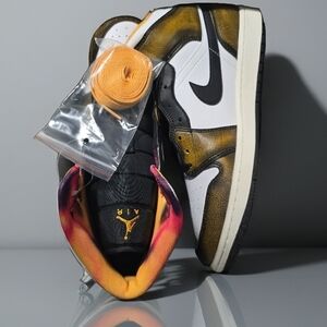 Nike Black and Gold High-Top Sneakers